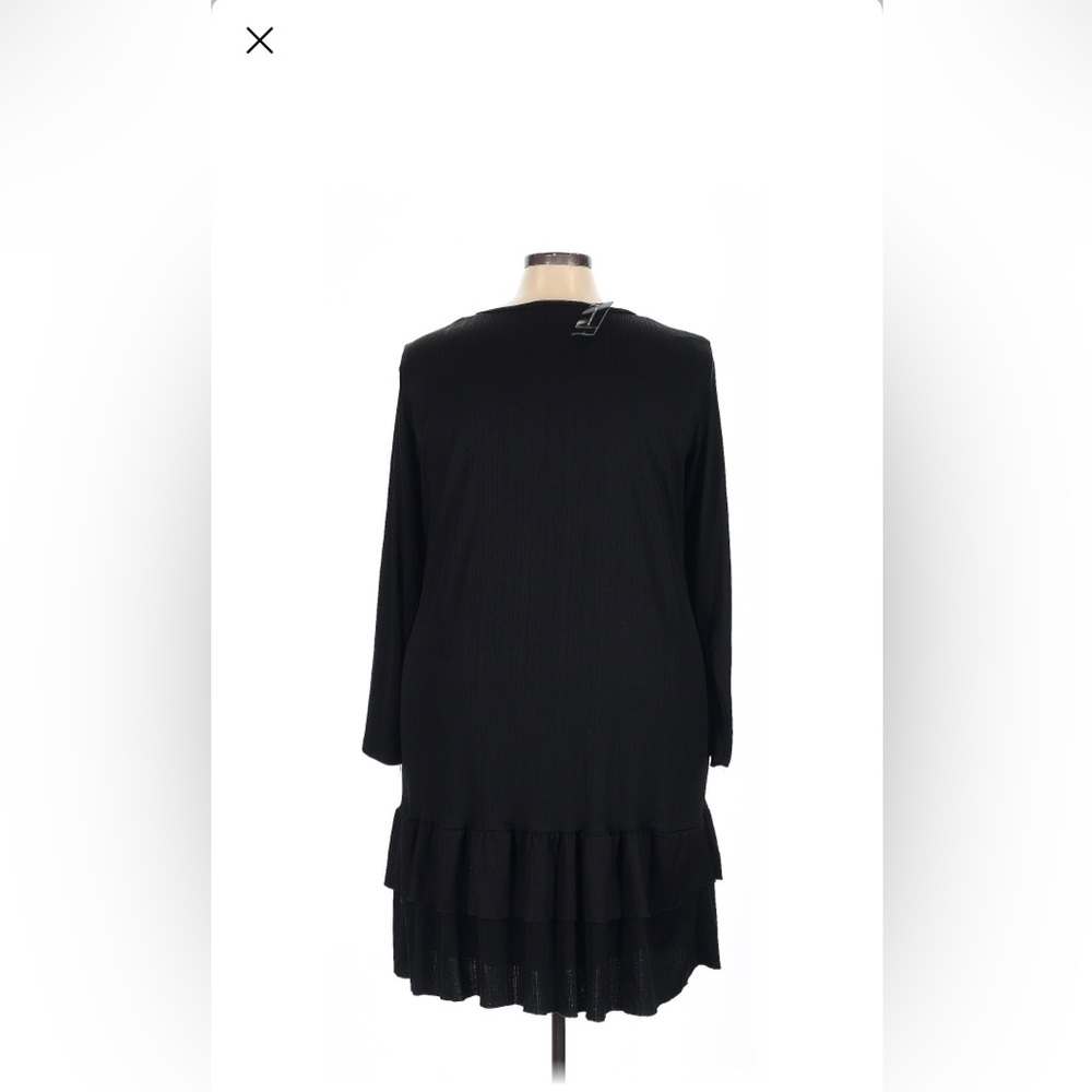 Ashley Stewart Elegant Black Long Sleeve Dress 26/28 BNWT - Picture 2 of 3